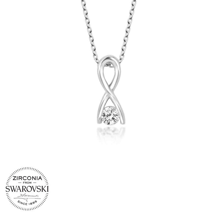 Swarovski Taşlı Gümüş Sonsuzluk Bayan Kolye