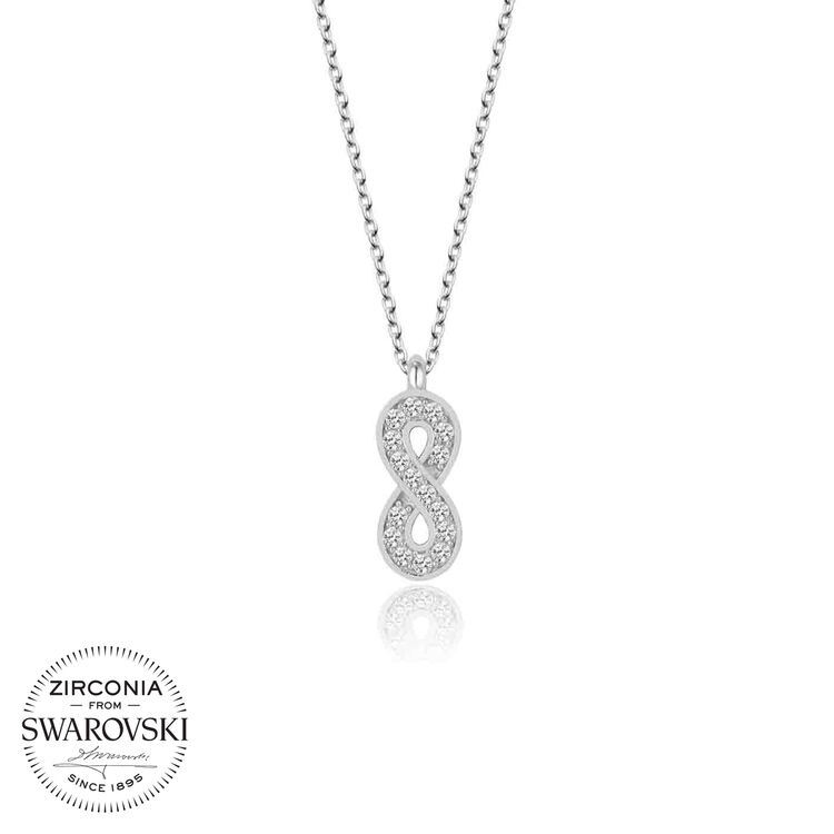 Swarovski Taşlı Gümüş Sonsuzluk Bayan Kolye